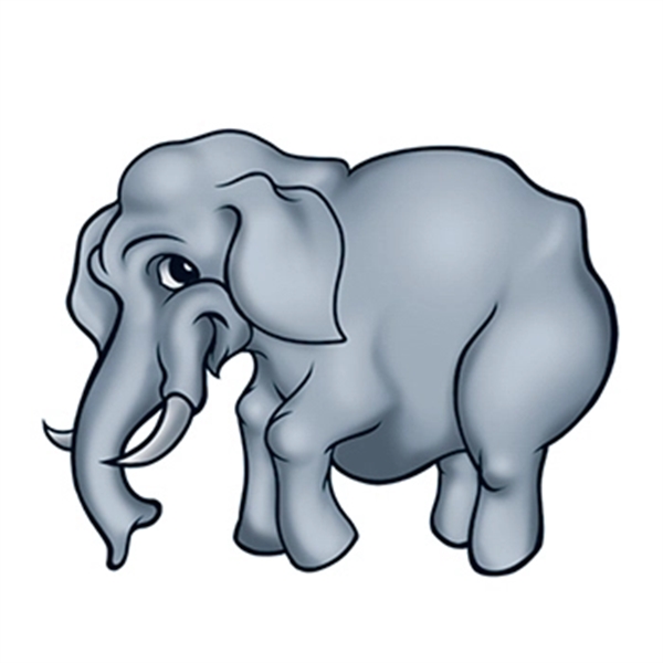 Gray Elephant Temporary Tattoo - Image 1