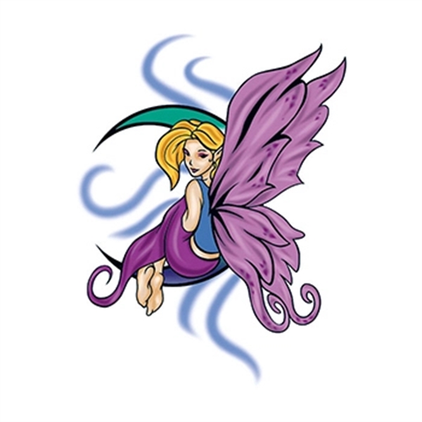 Mythical Purple Fairy Temporary Tattoo