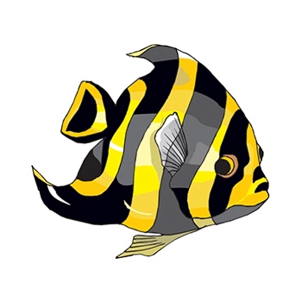 Yellow Fish Temporary Tattoo - Image 1