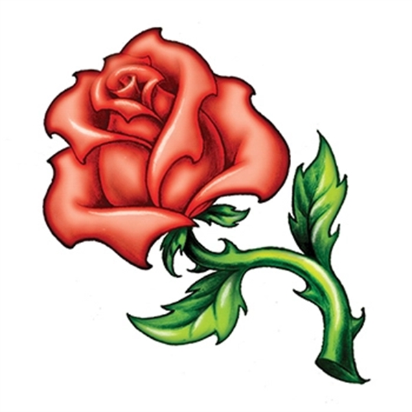 Rose with Thorns Temporary Tattoo - Image 1
