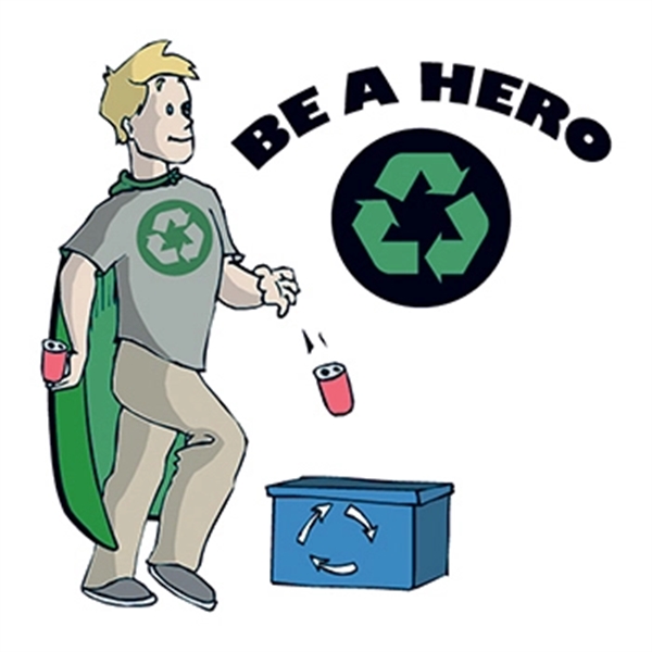 Recycling Hero Temporary Tattoo - Image 1