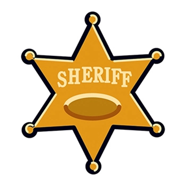 Sheriff Star Temporary Tattoo - Image 1