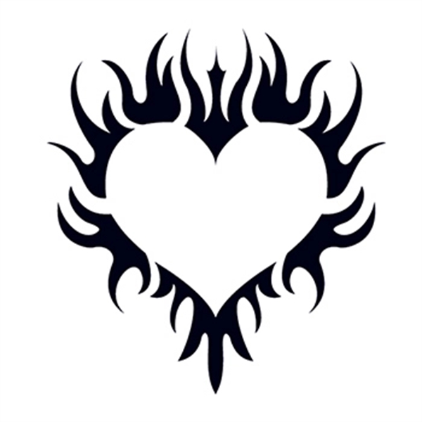 Small-Glow in the Dark Flaming Heart