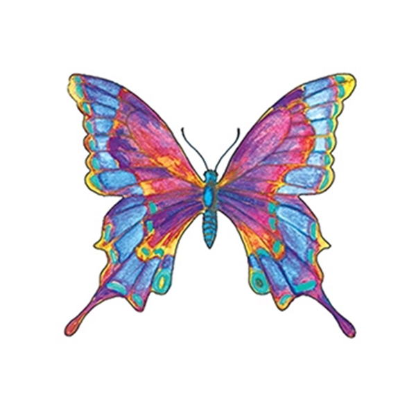 Multicolored Butterfly Temporary Tattoo - Image 1