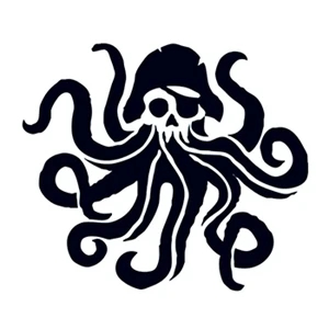 Octopus Pirate Symbol Temporary Tattoo