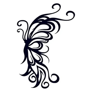 Tribal Flying Butterfly Temporary Tattoo