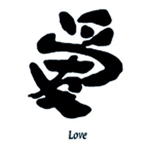 Love Kanji Temporary Tattoo