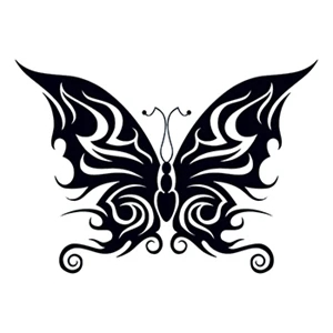 Tribal Bold Butterfly Temporary Tattoo