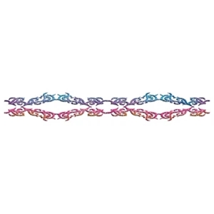 Glitter Red and Blue Barbed Wire Lower Back Temporary Tattoo