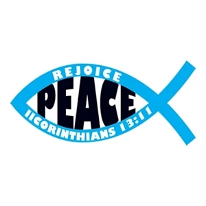 Jesus Fish: Peace Temporary Tattoo