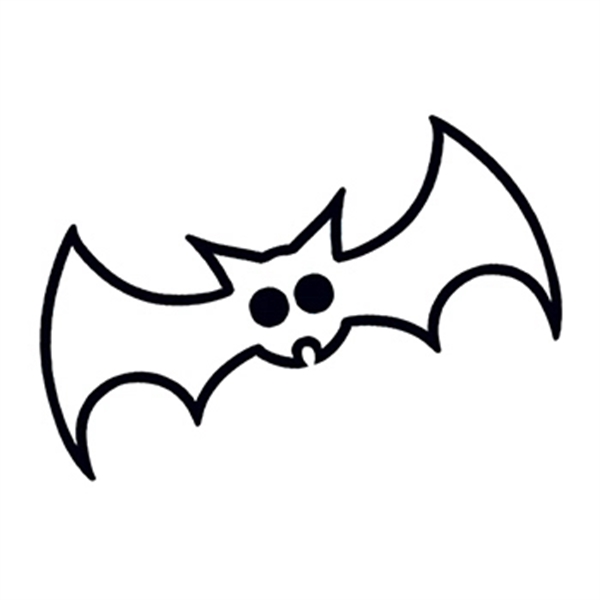 Glow in the Dark Black Bat Temporary Tattoo