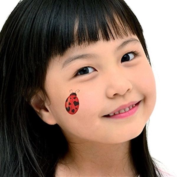 Heart Ladybug Temporary Tattoo - Image 2