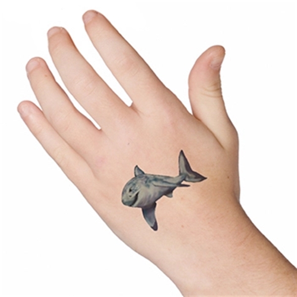 Swimming Shark Temporary Tattoo - Image 2