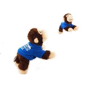 8" Cheki Chimp with t-shirt and one color imprint
