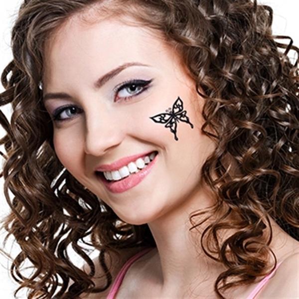 Heart Tribal Butterfly Temporary Tattoo - Image 2