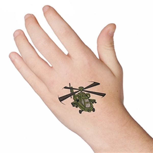 Helicopter Temporary Tattoo - Image 2