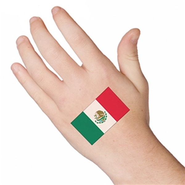 Mexico Flag Temporary Tattoo - Image 2