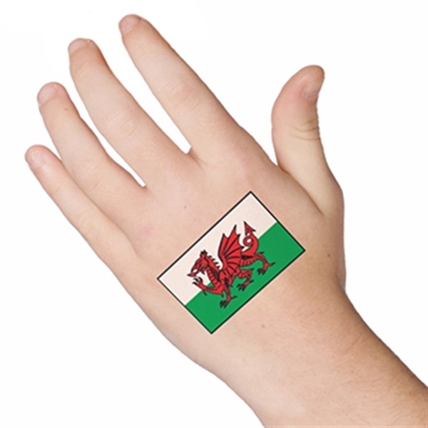 Wales Flag Temporary Tattoo - Image 2