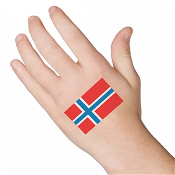Norway Flag Temporary Tattoo - Image 2