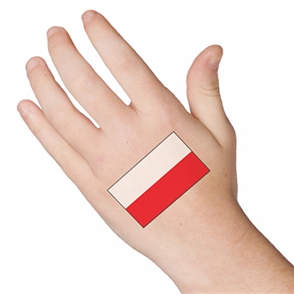 Poland Flag Temporary Tattoo - Image 2