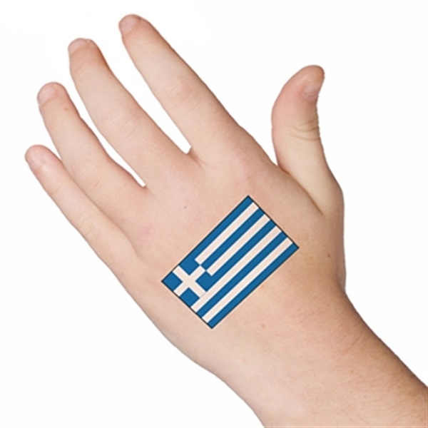 Greece Flag Temporary Tattoo - Image 2