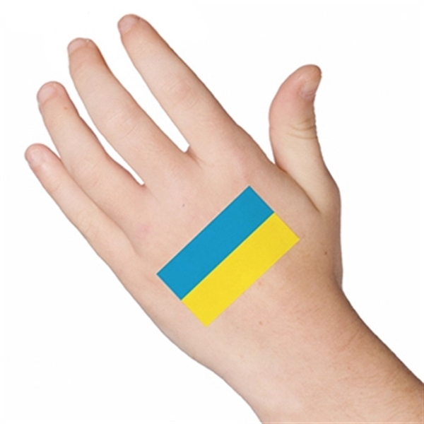 Ukraine Flag Temporary Tattoo - Image 2