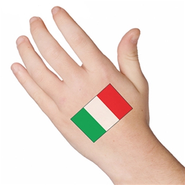 Italy Flag Temporary Tattoo - Image 2