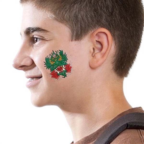 Green Chinese Dragon Temporary Tattoo - Image 2