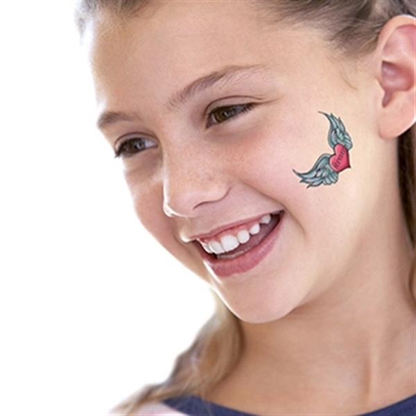 Winged Forever Heart Temporary Tattoo - Image 2
