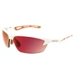 Bolt Shiny White Cycling Sunglasses w/ TNS Fire