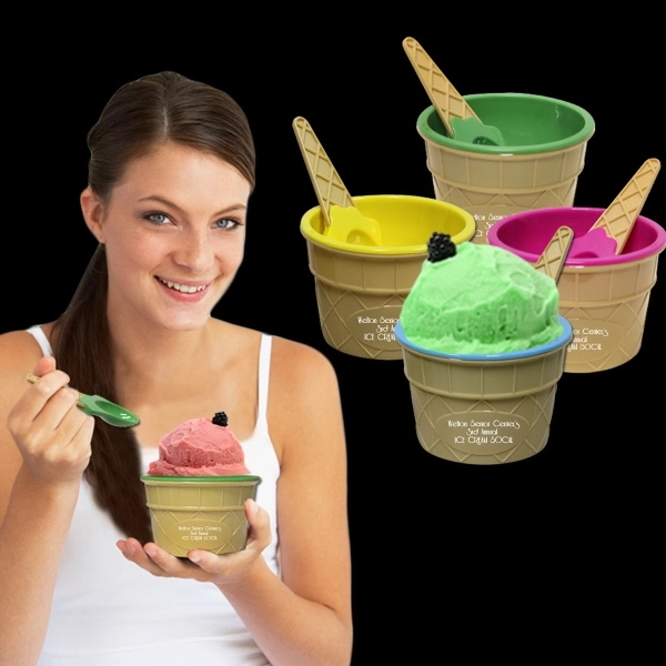 Ice Cream Bowl and Spoon Set - Image 1
