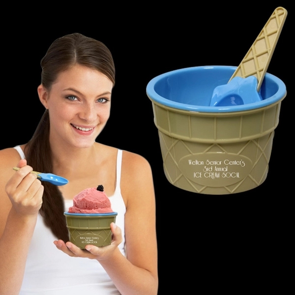 Ice Cream Bowl and Spoon Set - Image 2