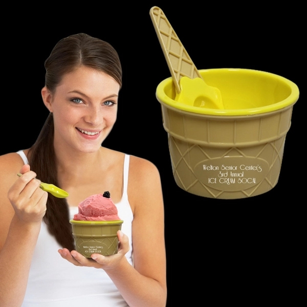 Ice Cream Bowl and Spoon Set - Image 3