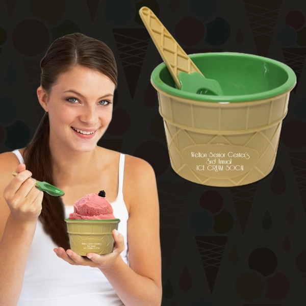 Ice Cream Bowl and Spoon Set - Image 4