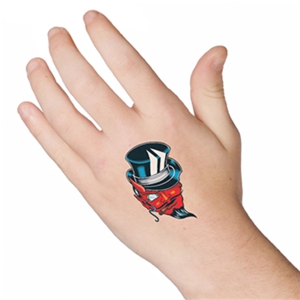 Small Devil with Top Hat Temporary Tattoo - Image 2