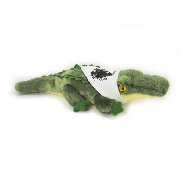 8" Swampy Alligator with bandana and one color imprint