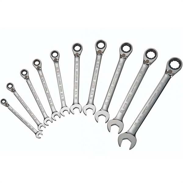 10 Piece Reversible Ratcheting Wrench Set 