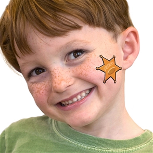 Sheriff Star Temporary Tattoo - Image 2