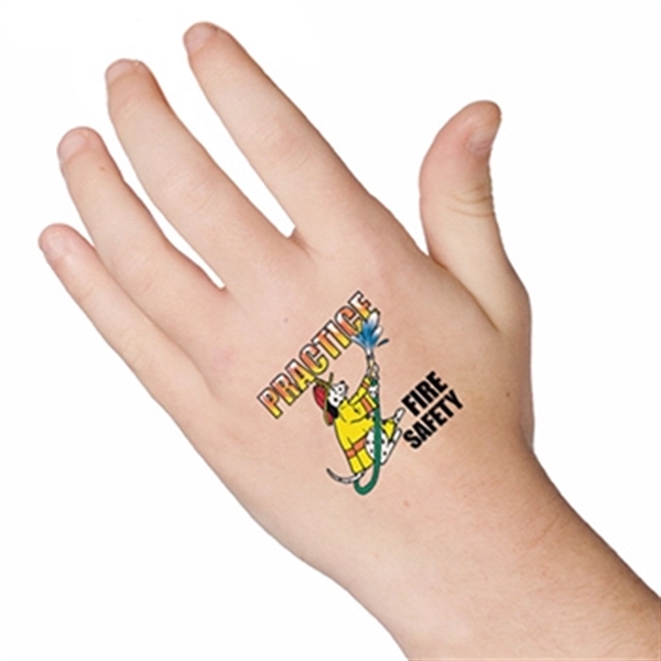 Practice Fire Safety Temporary Tattoo - Image 2