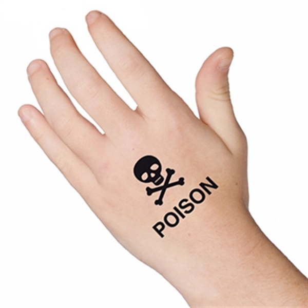 Poison Skull Temporary Tattoo - Image 2