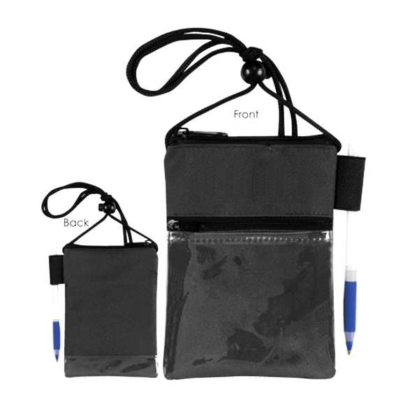 Dual Zipper Pocket Badge Holder - Image 2