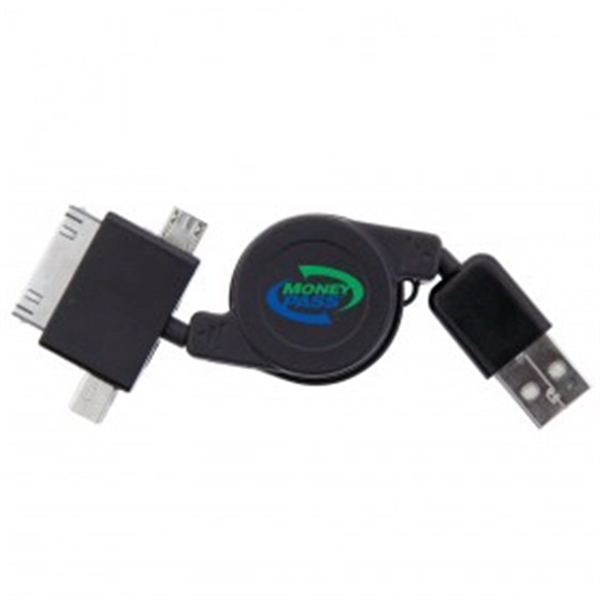 3 in 1 Retractable USB Charger
