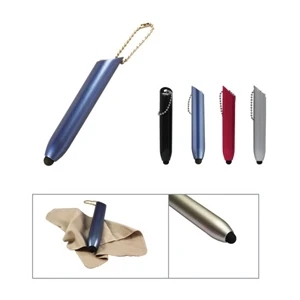 Stylus with Microfiber Cloth and key fob