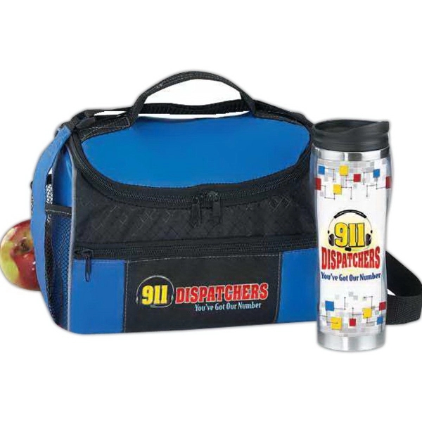 911 Dispatchers Border Lunch Cooler &amp; Insulated Tumbler