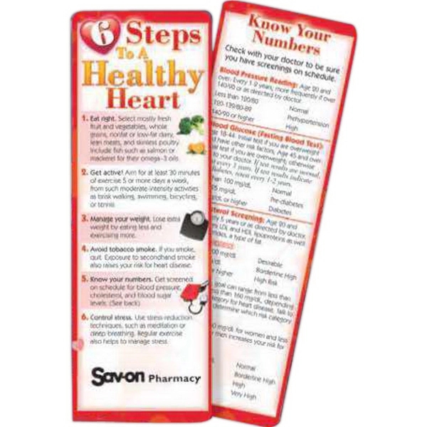 6 Steps To A Healthy Heart Bookmark