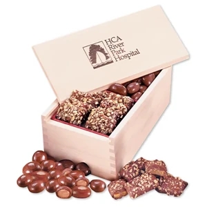 Toffee & Chocolate Almonds in Wooden Collector's Box