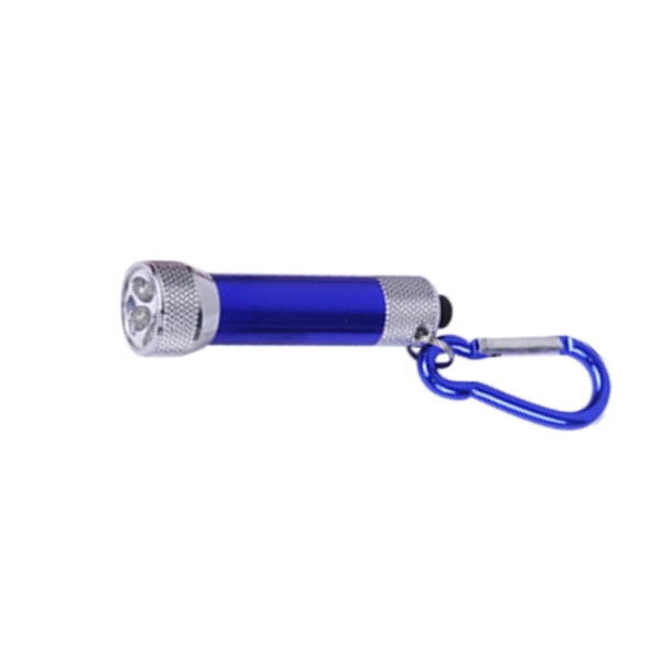 5 LED Metal flashlight with carabiner - Image 3