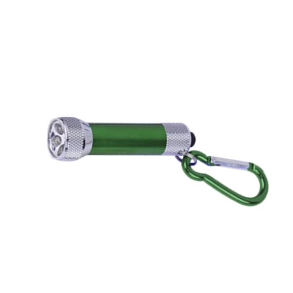 5 LED Metal flashlight with carabiner - Image 4