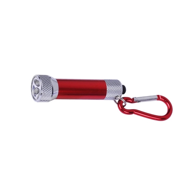 5 LED Metal flashlight with carabiner - Image 5