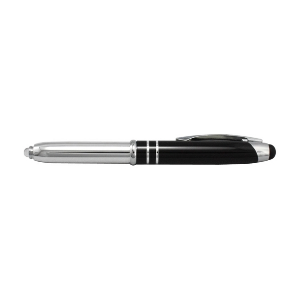 Stylus Metal Ballpoint Pen & LED Flashlight - Image 2